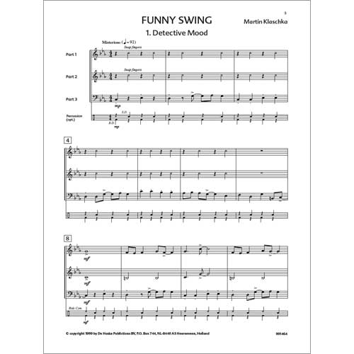 ファニー・スウィング（管3+opt.打1）：マーティン・クラシュカ [フレキシブル3重奏]